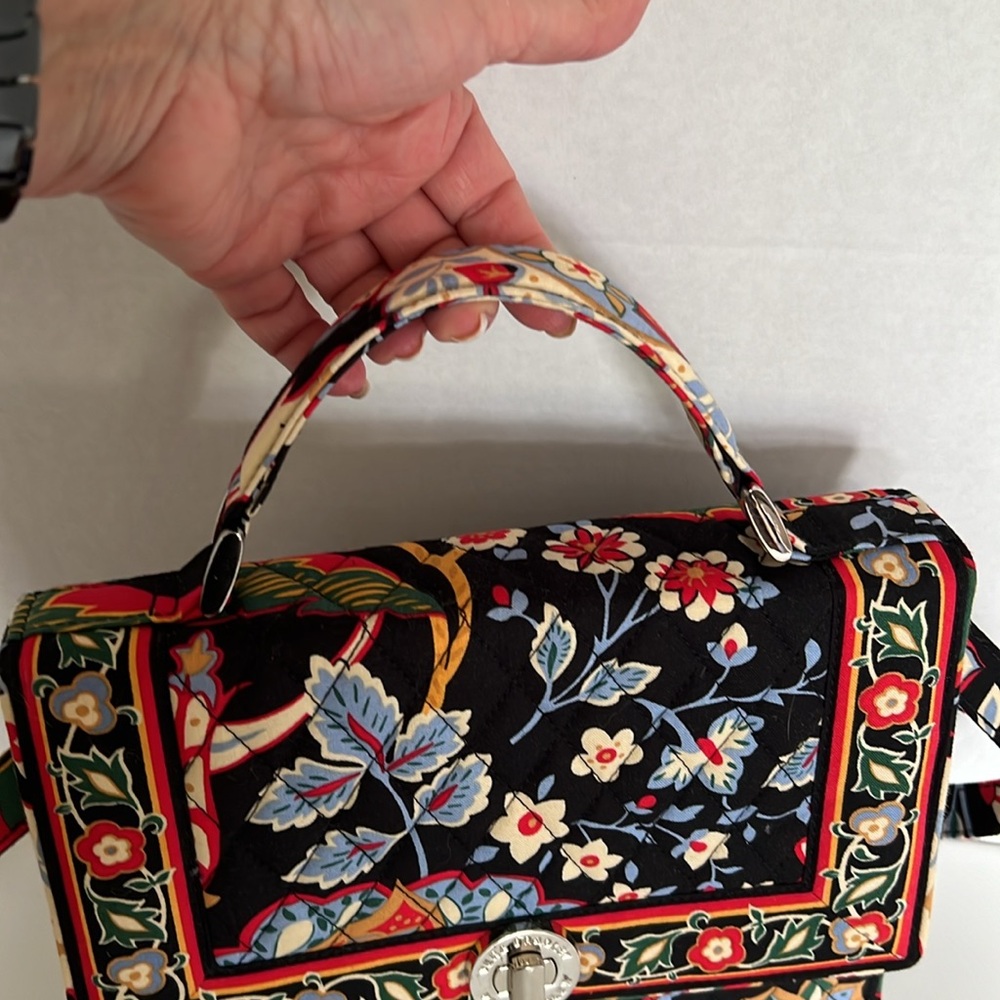 Vera Bradley Julia Versailles Pattern Top Handle & Convertible Detachable Strap - Picture 7 of 16